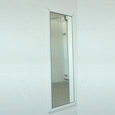 Zrcadlo na zeď v rámu, 160 x 55 cm, barva rámu matná bílá