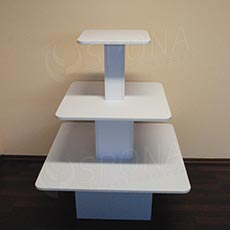 Gondola středová - pyramida P 09/12, boky 90 cm, výška 117 cm, bílá