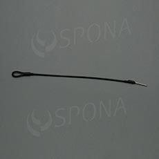 Bezpečnostní ocelové lanko s očkem, délka 160 mm, poplastované