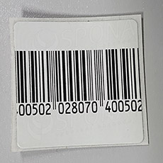 Papírové bezpečnostní etikety s čárovým kódem, 40 x 40 mm, 8,2 MHz, 1000 ks