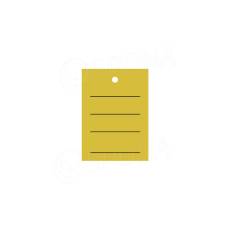 Papírové visačky, typ 3040, 29 x 40 mm, s potiskem, žluté, 2000 ks