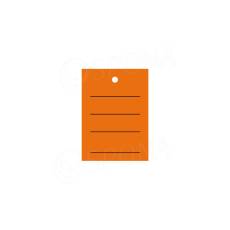 Papírové visačky, typ 3040, 29 x 40 mm, s potiskem, oranžové, 2000 ks
