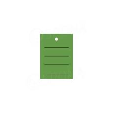 Papírové visačky, typ 3040, 29 x 40 mm, s potiskem, zelené, 2000 ks