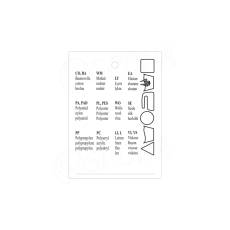 Papírové visačky, typ 4060, 40 x 60 mm, s potiskem a symboly, bílé, 1000 ks