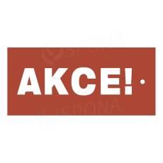 Papírové visačky, typ 50105, 105 x 48 mm, potisk "AKCE", červené, 100 ks