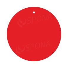 Papírové visačky DREAMER průměr 80 mm, červené, 80 ks