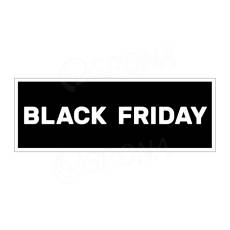 Papírový banner, SKONTO 650 x 240 mm, "BLACK FRIDAY", černý, bílý tisk, 4 ks