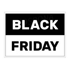 Papírový banner, SKONTO 650 x 480 mm, "BLACK FRIDAY", půlený černobílý tisk, 2 ks