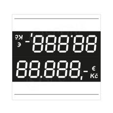 Papírové cenovky s digitálními číslicemi, typ 5837, 5 pozic, 100 ks