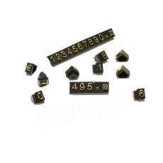 Cenovky Q 2D, 4 x 6 mm, sada 240 čísel +