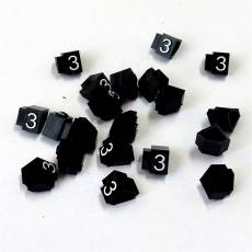 Cenovky Q 3D, 6 x 9 mm, náhradní číslo