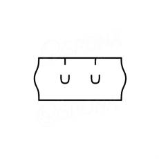 Etikety do kleští, typ UNI, zaoblené, 26 x 12 mm, bílé, 1500 ks