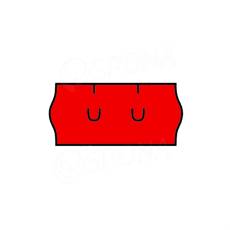 Etikety do kleští, typ UNI, zaoblené, 26 x 12 mm, červené, 1500 ks