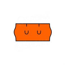 Etikety do kleští, typ UNI, zaoblené, 26 x 12 mm, oranžové, 1500 ks