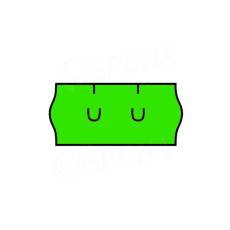 Etikety do kleští, typ UNI, zaoblené, 26 x 12 mm, zelené, 1500 ks