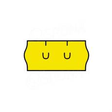 Etikety do kleští, typ UNI, zaoblené, 26 x 12 mm, žluté, 1500 ks