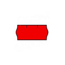 Etikety do kleští, typ CONTACT, zaoblené, 26 x 12 mm, červené, 1500 ks