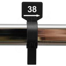 Velikostní jezdec na štendr, označení 