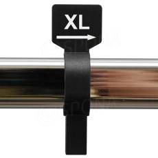 Velikostní jezdec na štendr, označení 