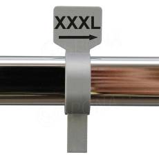 Velikostní jezdec na štendr, označení 