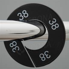 Velikostní kruh na štendr, označení