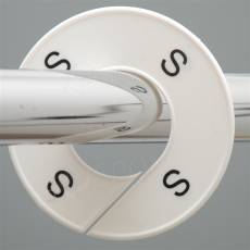 Velikostní kruh na štendr, označení