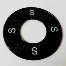 Velikostní kruh na štendr, označení 