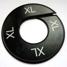 Velikostní kruh na štendr, označení 