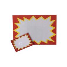 Plastová popisovací cenovka, 19 x 13 cm, červeno-bílá, (AC) 1 ks