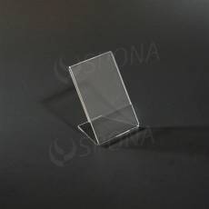 Plexi L stojánek A7, na výšku i na šířku, 105 x 74 mm