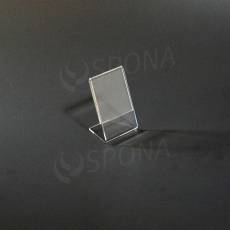 Plexi L stojánek A8, na výšku i na šířku, 74 x 52 mm