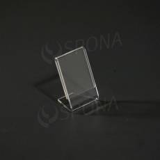 Plexi L stojánek A9, na výšku i na šířku, 52 x 37 mm
