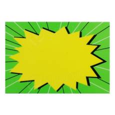 Plastová popisovací cenovka, 19 x 13 cm, zeleno-žlutá, 1 ks