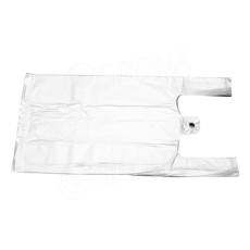 Mikrotenová taška HDPE, nosnost 4 kg, 25+2 x 6 x 45 cm, bílá, 100 ks