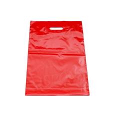 Igelitová taška LDPE, 35 x 50+5 cm, červená, 1 ks