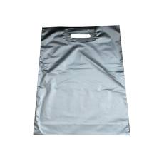 Igelitová taška LDPE, 35 x 50+5 cm, stříbrná, 1 ks