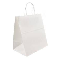 Papírová taška PASTELO TAKE AWAY, 27x17x29 cm, bílá