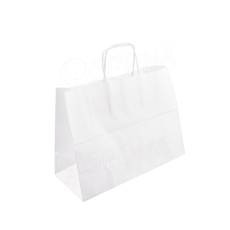 Papírová taška PASTELO, 35 x 14 x 26 cm, bílá