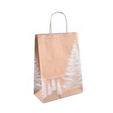 Taška papírová BIANCO NATALE, 22 x10 x 29 cm, 100 gr, vánoční vzor