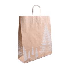 Taška papírová BIANCO NATALE, 36 x 12 x 41 cm, 100 gr, vánoční vzor