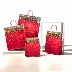 Papírová taška XMAS, 22 x 10 x 29 cm, vánoční vzor