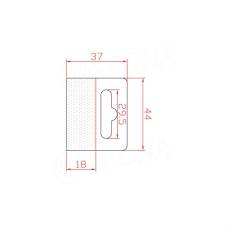 HANG háček BEST na EURO závěsy, 44 x 37 mm, 400 ks