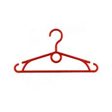 Plastové dětské ramínko, šířka 32 cm, s otočným hákem, červený, 1 ks