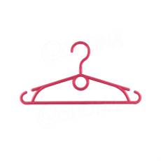 Plastové dětské ramínko, šířka 32 cm, s otočným hákem, růžový, 1 ks