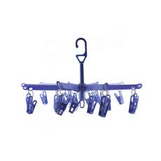 Plastový ramínkový věšák, kolotoč, 20 kolíčků, různé barvy, 1 ks