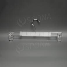 Plastové ramínko se skřipci, typ XZS, šířka 35 cm, čiré, 1 ks