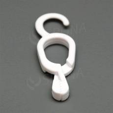 Skřipec / kolíček, typ WRA1, plastový, s malým háčkem, bílý 1 ks