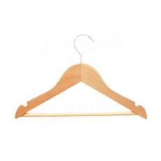 Dřevěné dětské ramínko, typ 9300B, šířka 31 cm, s příčkou, se zářezy, 1 ks