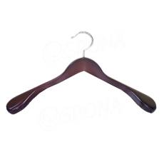 Dřevěné ramínko, typ CU9600, šířka 44,5 cm, bez příčky, tmavé, 1 ks