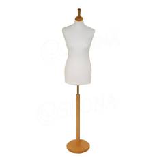 Panna FIDIA dámská, bílý potah, kruhový stojan, jasan